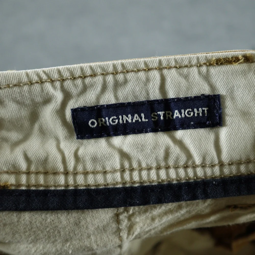 American Eagle Pants Mens 30x32 Khaki Original Straight Leg Cotton Chinos